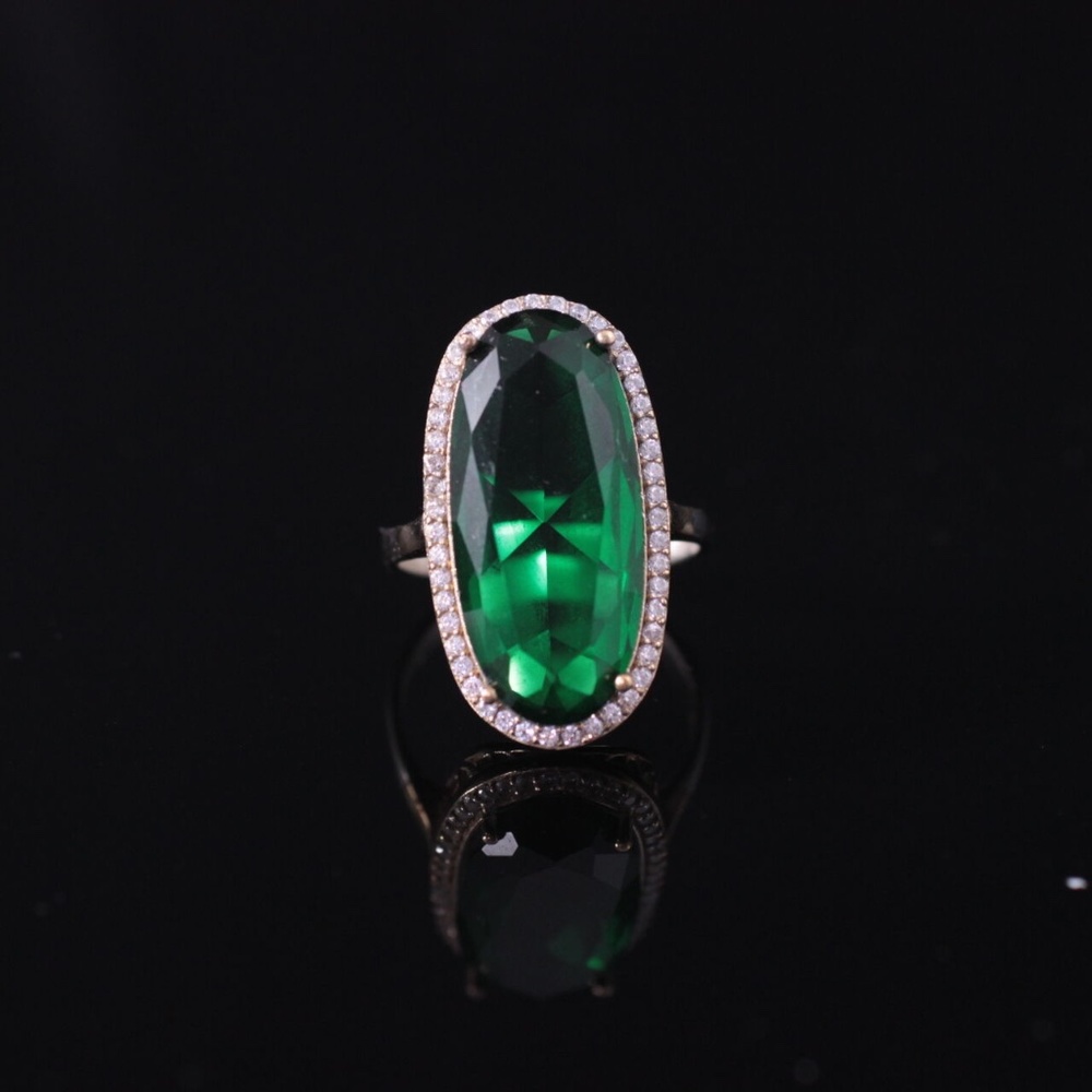 925 Sterling Silver Handmade Turkish Emerald